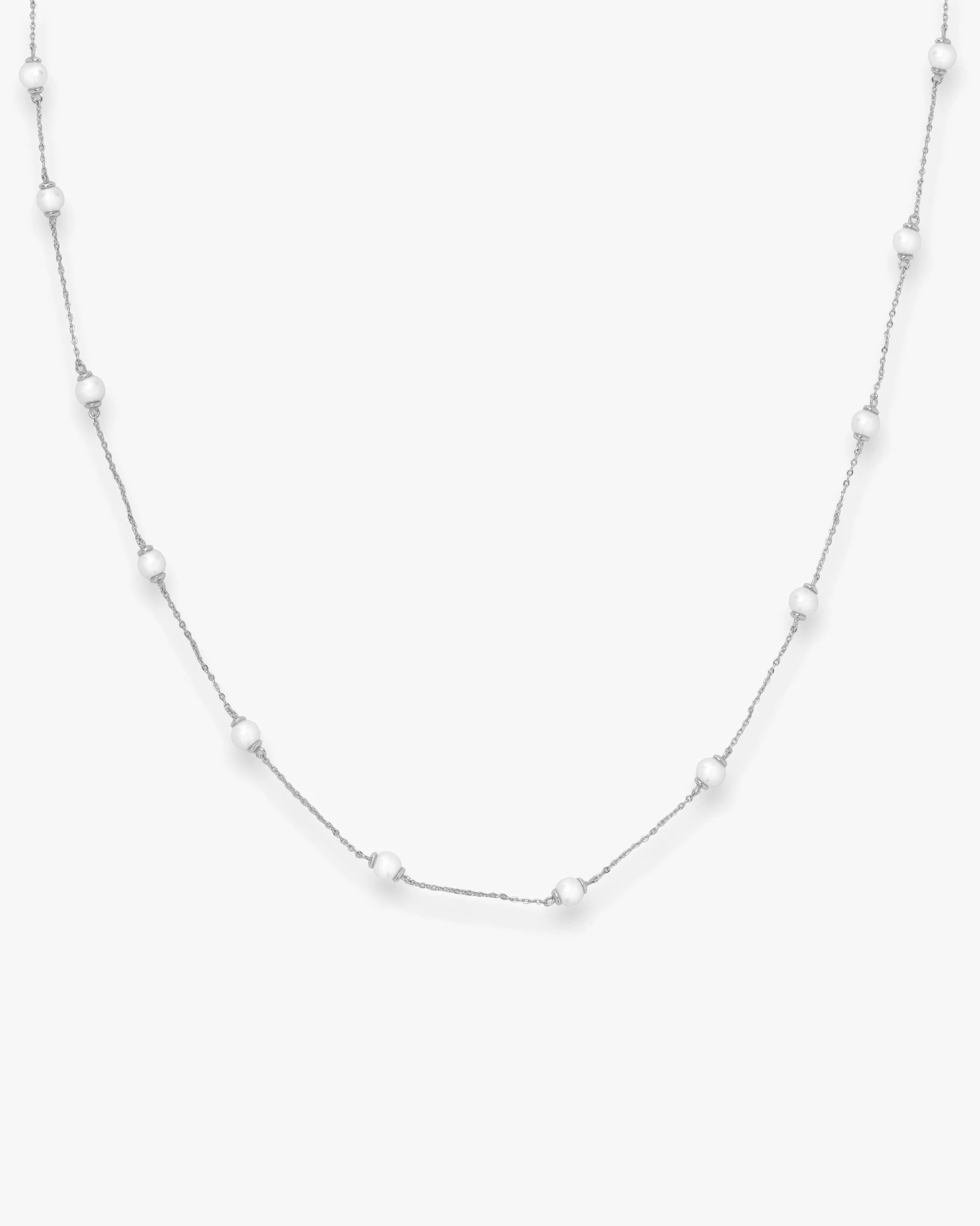 Perfect Pearl Infinity Necklace - Silver | Melinda Maria Jewelry