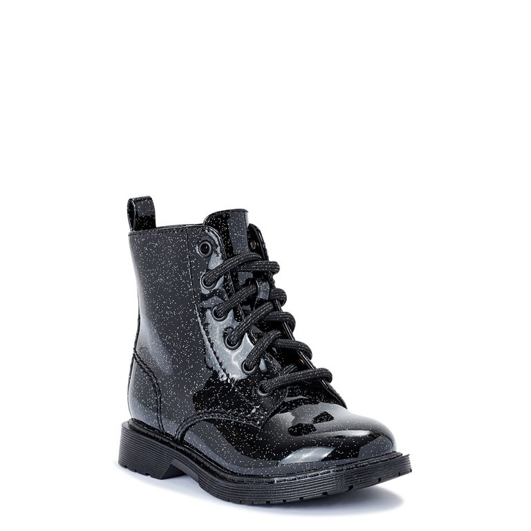 Wonder Nation Toddler Girl Patent Lace-up Fashion Boot | Walmart (US)