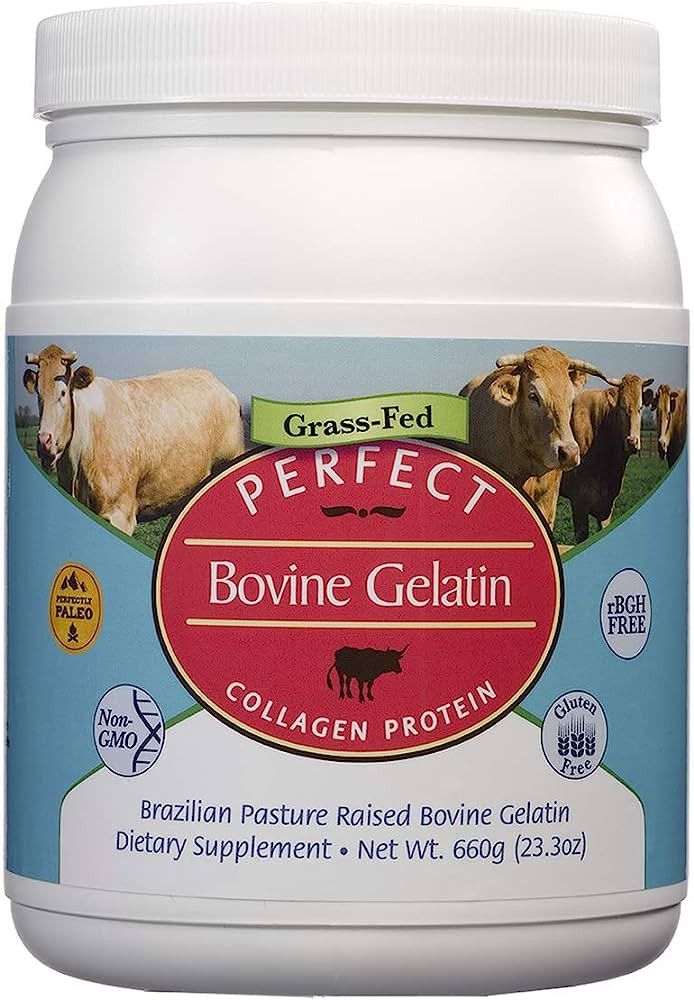Perfect Supplements – Perfect Bovine Gelatin – 660 Grams – 100% Beef Gelatin Collagen Prote... | Amazon (US)