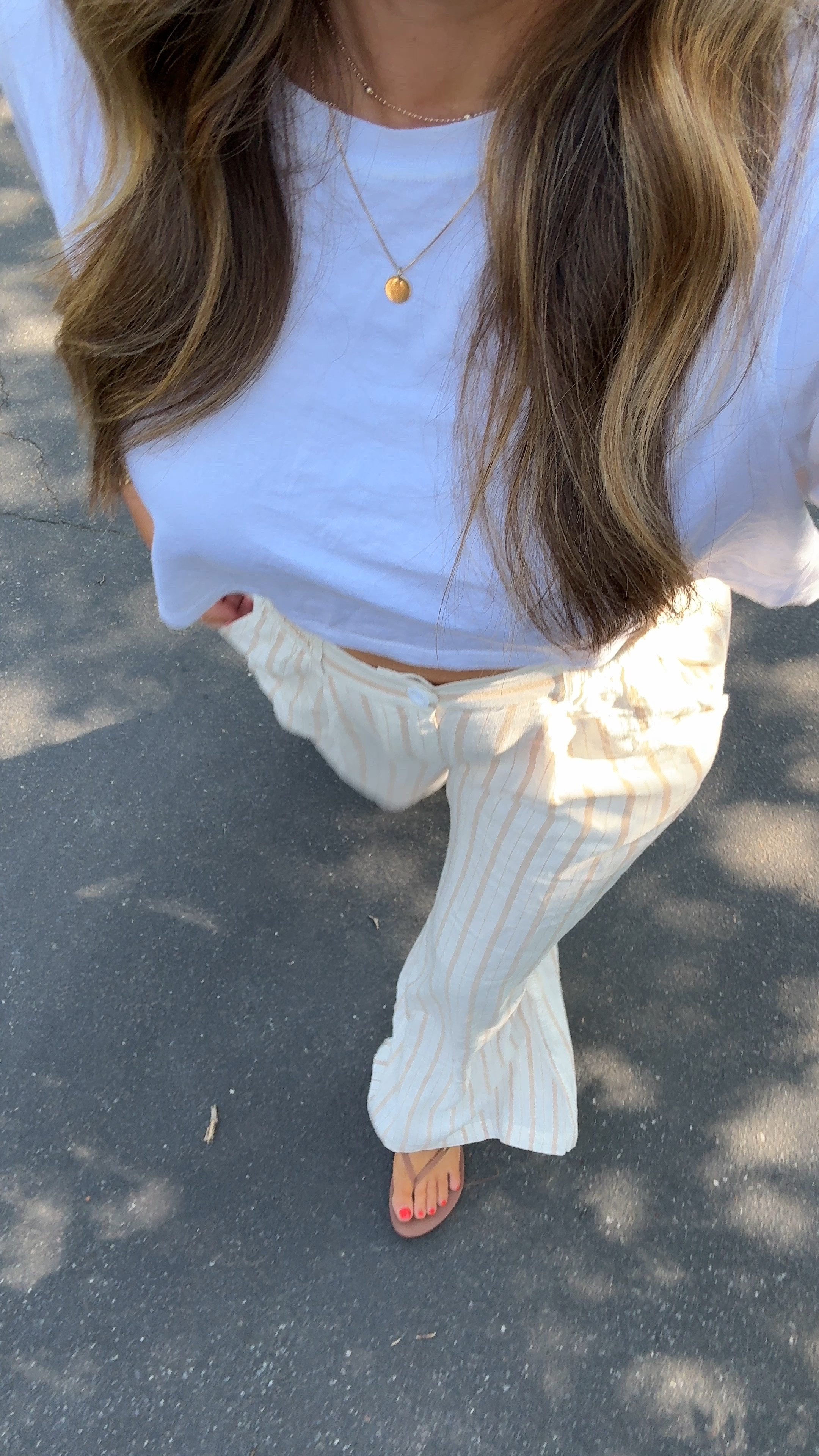 Easy summer outfit. Wore this to take the kids to the movies. Small in linen pants and have matching button down too. Top is a small and medium bra. (The best t-shirt bra!). Xx

#LTKFindsUnder50 #LTKStyleTip #LTKSummerSales