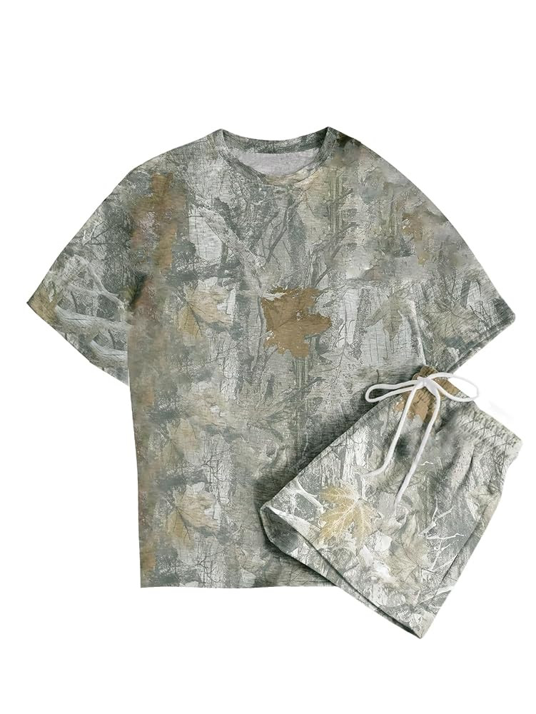 SOLY HUX Women's Summer Outdoor Short Set Short Sleeve Camo T Shirt and Shorts Casual 2 Piece Out... | Amazon (US)