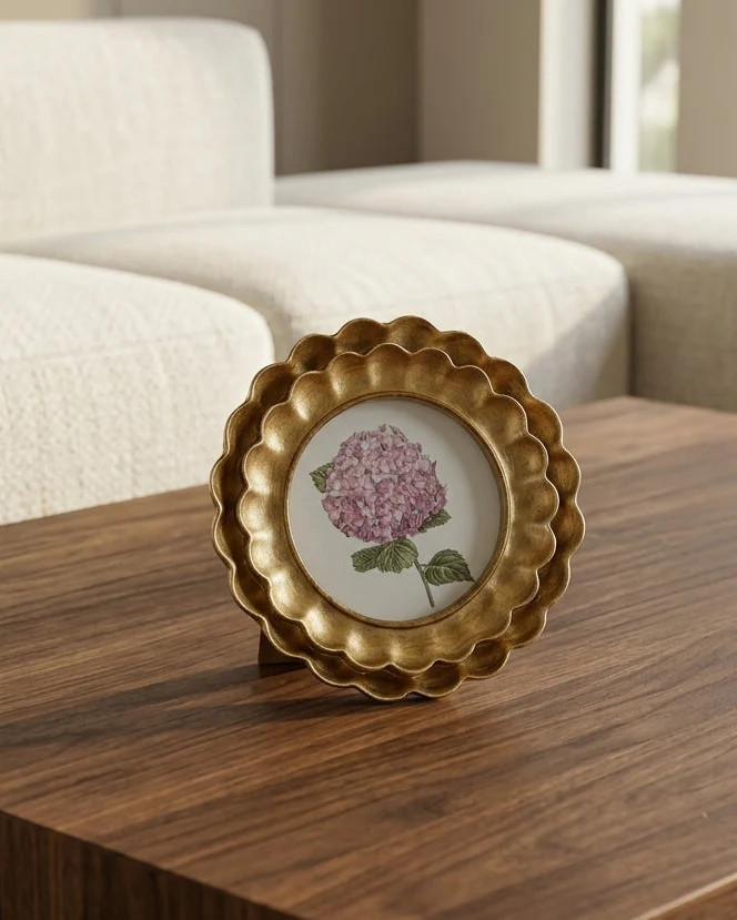 Round Bronze Scallop Frame | MJHome
