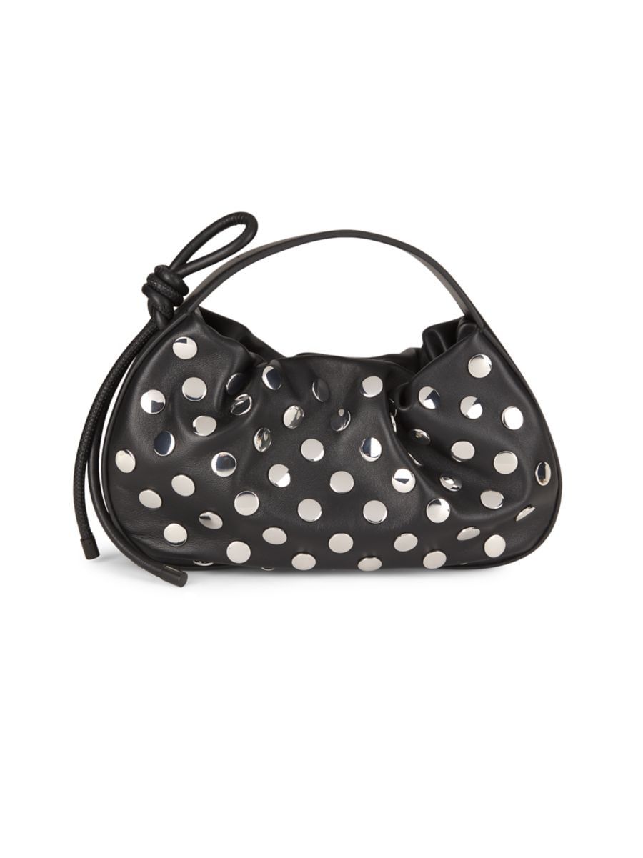 Mini Origami Studded Leather Top Handle Bag | Saks Fifth Avenue