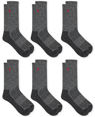 Men's 6-Pk. Performance Red Pony Crew Socks | Macy's