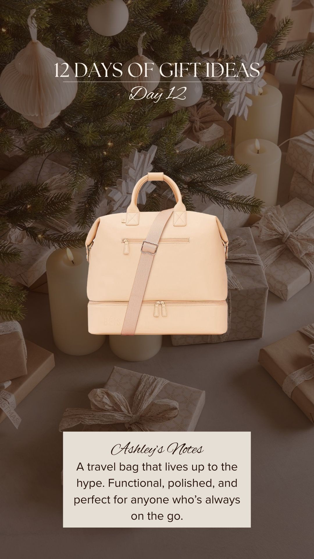 Day 12 of 12 Days of Gifts 🎁
The perfect weekend travel bag — structured, spacious, and actually chic.

This BÉIS carry-on fits everything, keeps you organized, and looks polished whether you’re headed out of town or packing for a quick overnight. A gift they’ll use over and over again.

#LTKTravel #LTKHoliday #LTKGiftGuide