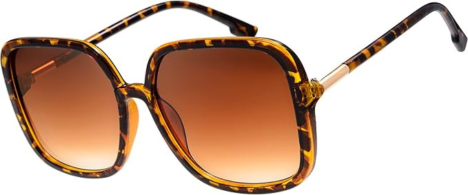 Women's Oversized Square Jackie O Cat Eye Hybrid Butterfly Fashion Sunglasses - Exquisite Packagi... | Amazon (US)