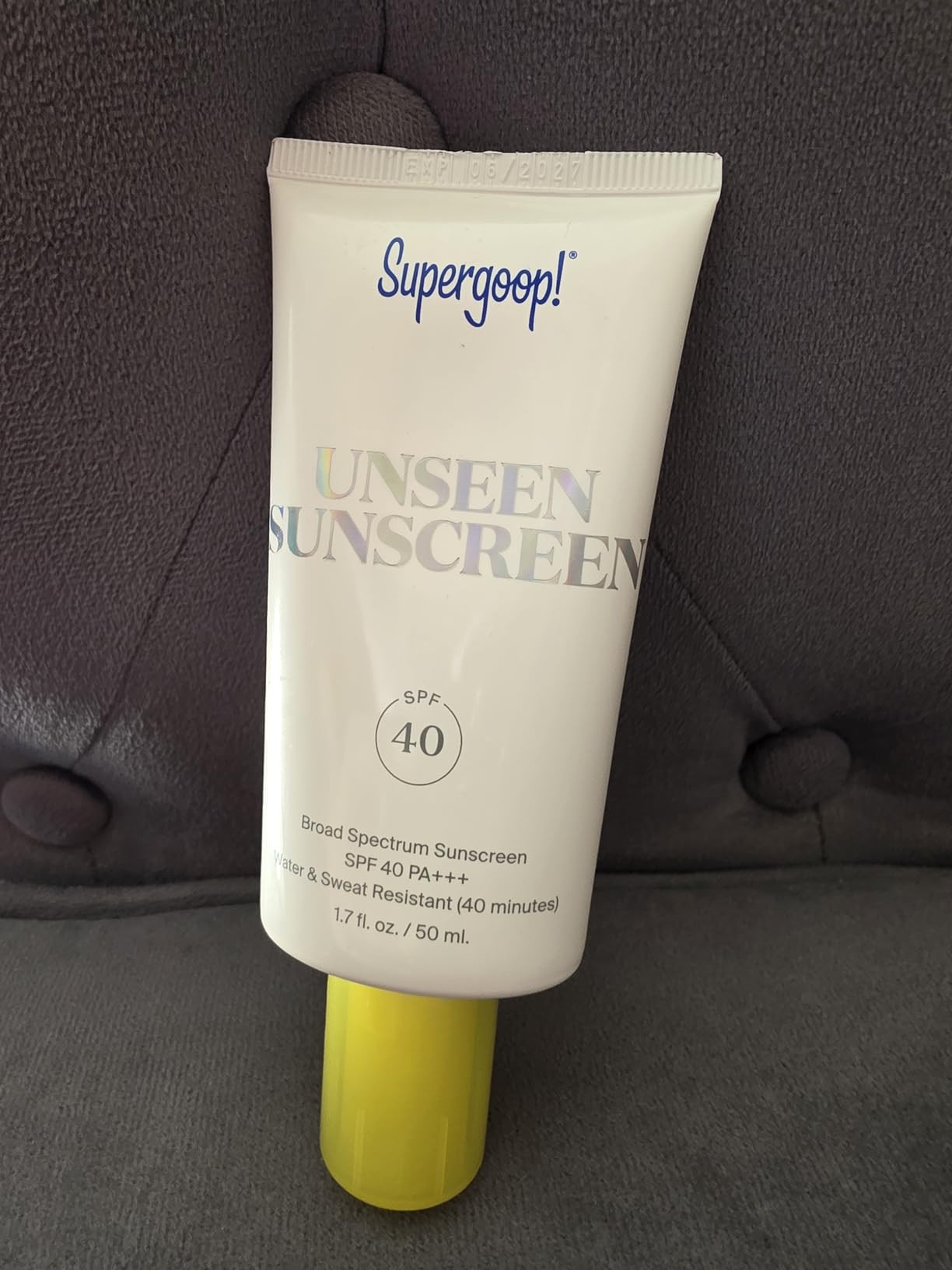 Supergoop! Unseen Sunscreen - SPF 40 - Invisible, Broad Spectrum Face Sunscreen + Makeup-Gripping... | Amazon (US)
