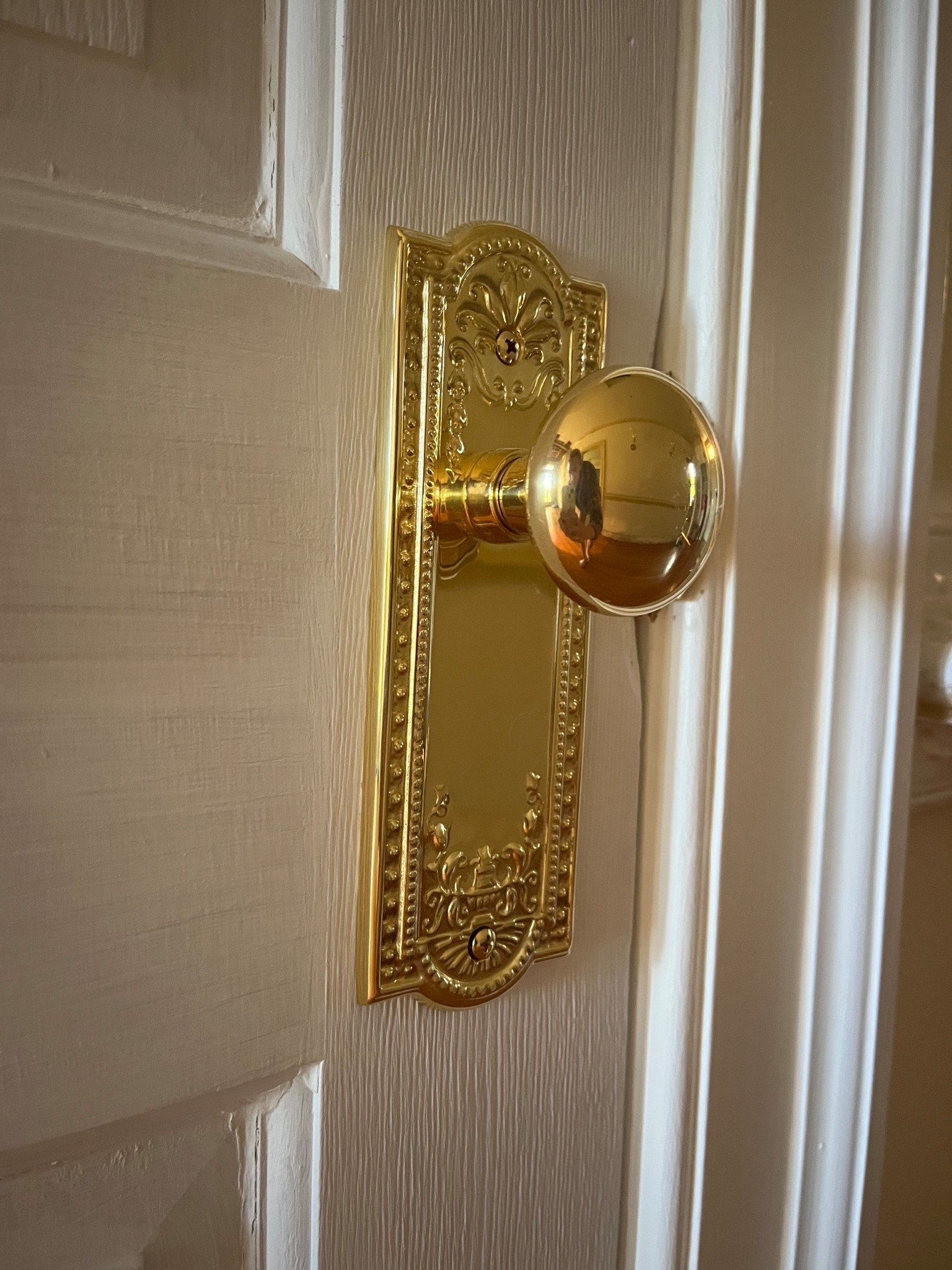 Brass interior door knobs and hinges 

#LTKHome