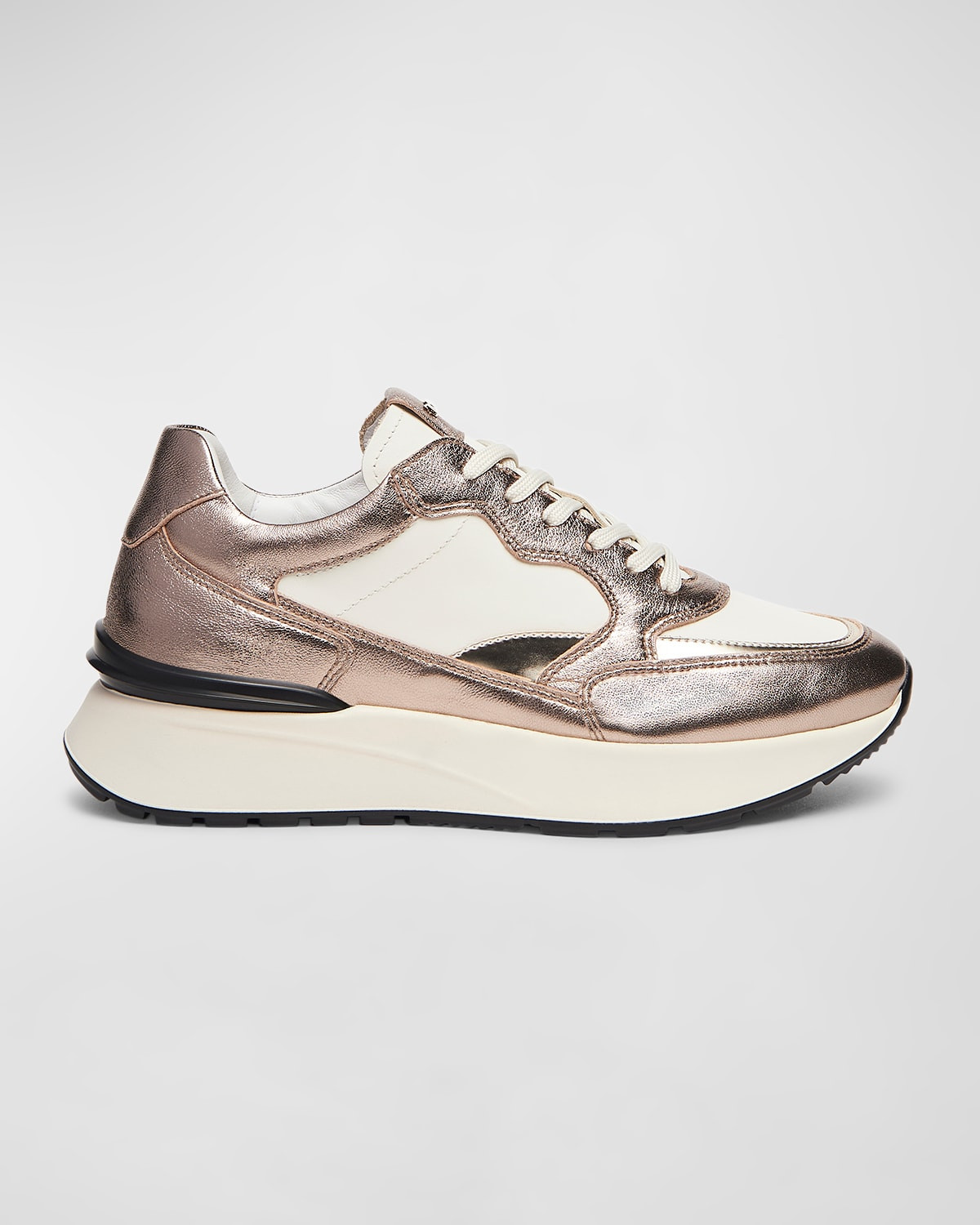 Mixed Leather Retro Fashion Sneakers | Neiman Marcus