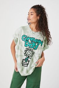 Oversized Tie-Dye Green Day Tee | Forever 21 (US)