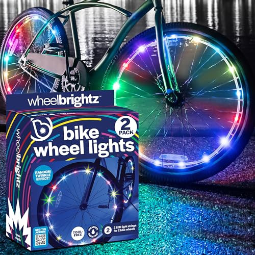 Brightz WheelBrightz 2-Pack Bike Wheel Lights, Razzle Dazzle - LED Bike Lights for Tires - Bike Lighting Parts & Accessories - Outdoor Summer Fun for Boys and Girls | Amazon (US)