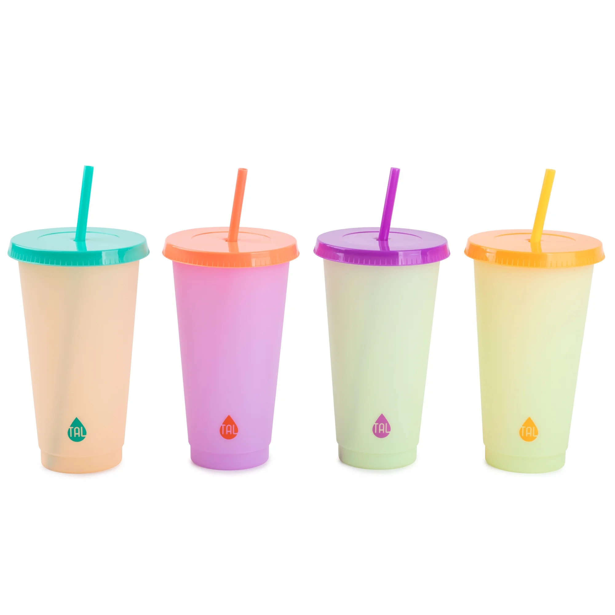 TAL Color Changing Plastic Tumbler Cups 24 fl oz, Multi Color - Walmart.com | Walmart (US)