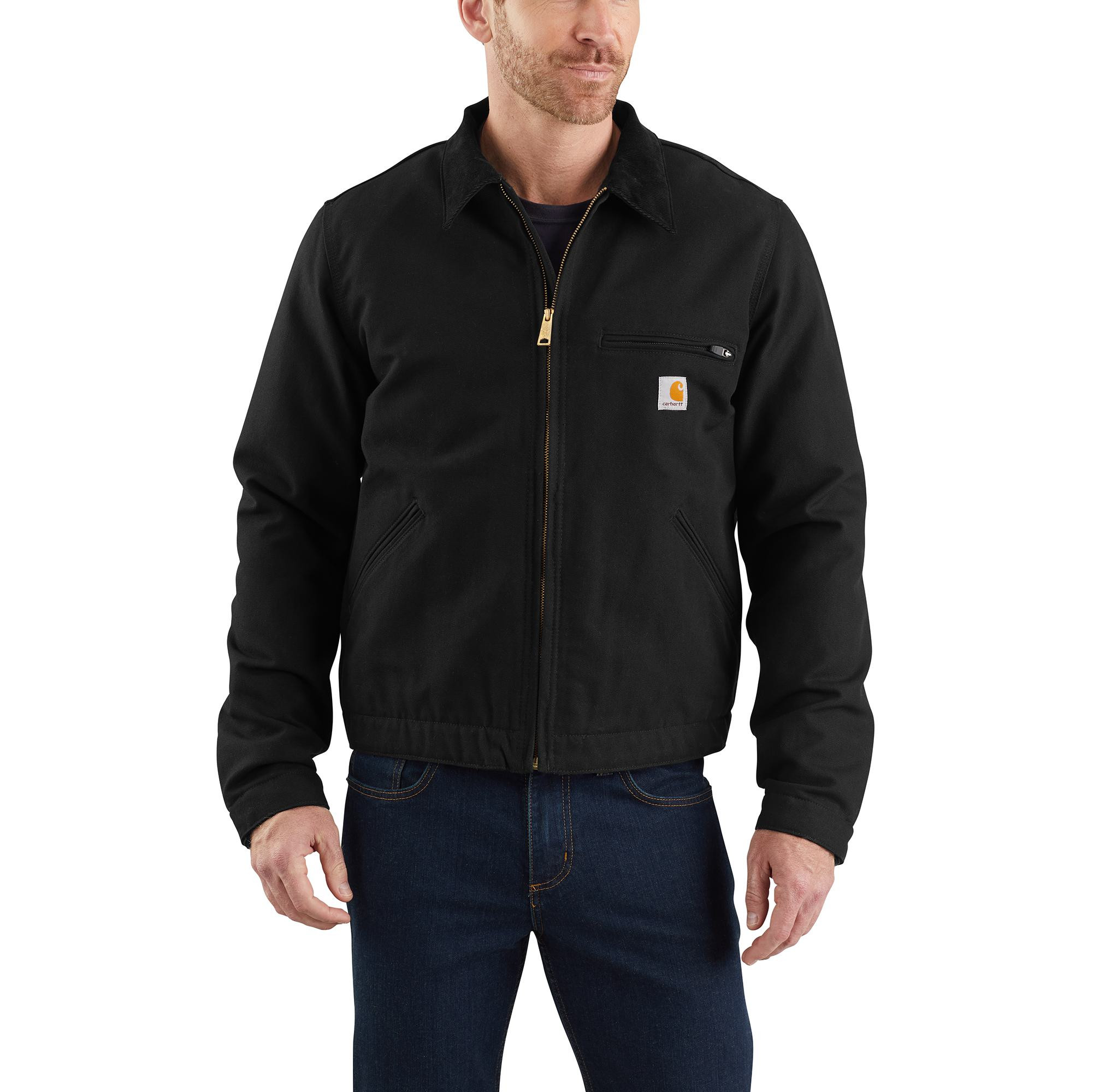 Carhartt Men's Black Work jacket ( L ) Cotton | 103828-BLKLREG | Lowe's