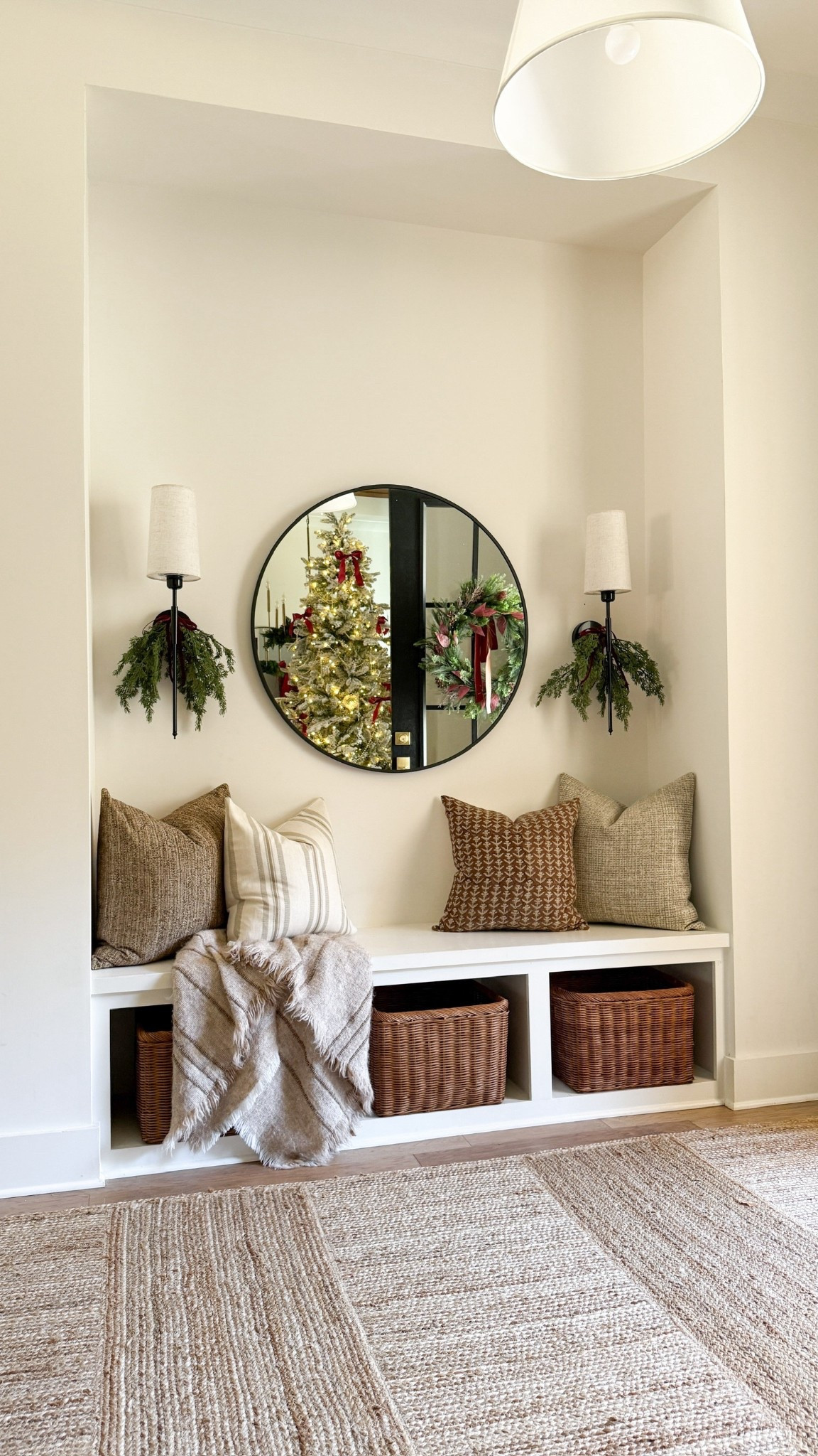 Cozy and simple festive touches to our entryway! 

#LTKFindsUnder50 #LTKHoliday #LTKHome