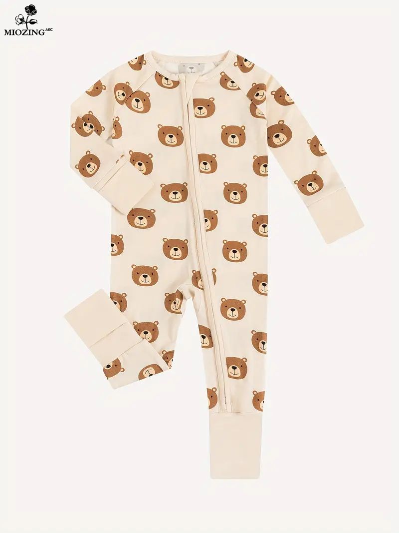 Miozing Infant's Bamboo Fiber Bear Allover Print Bodysuit - Temu | Temu Affiliate Program