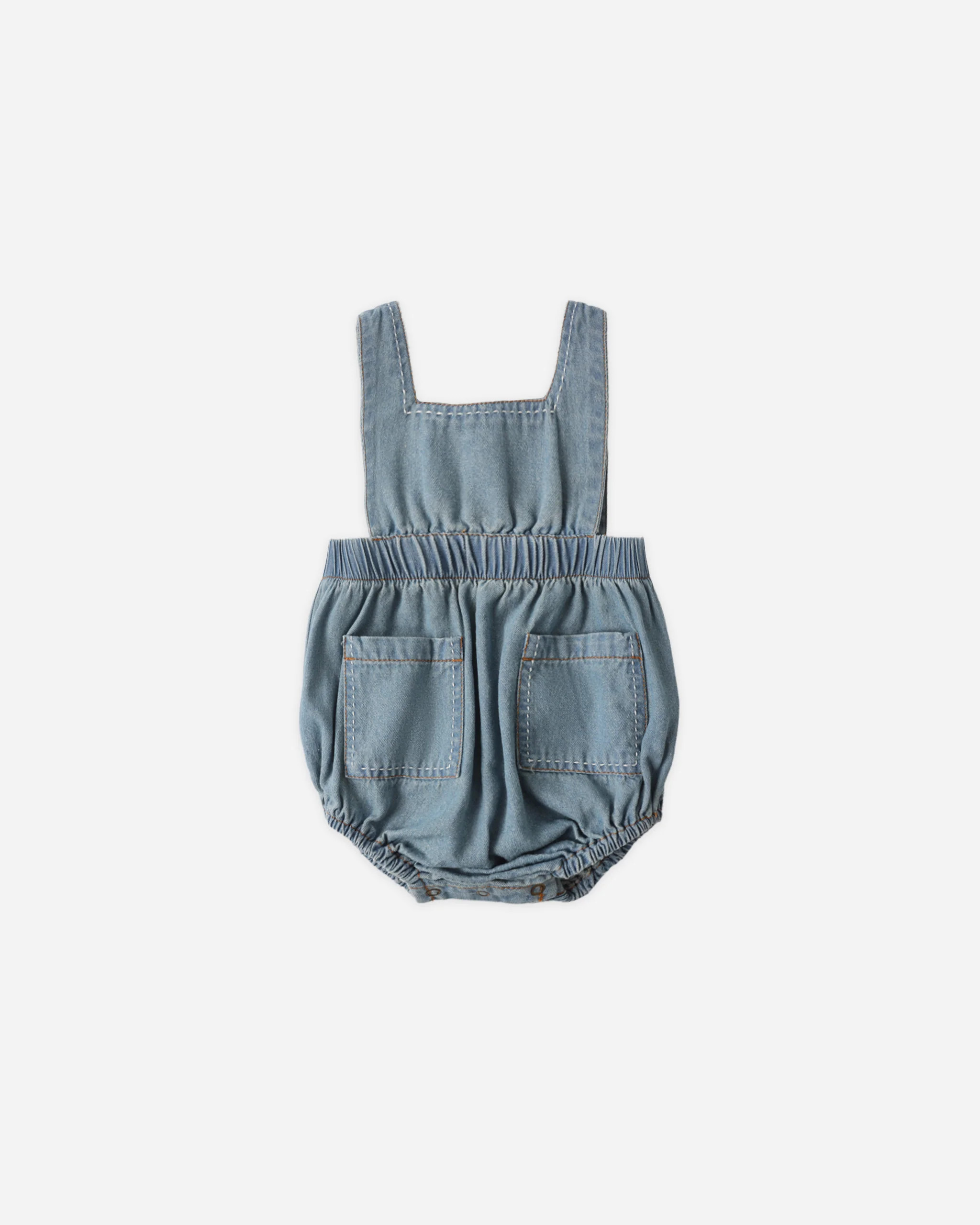 Denim Romper Washed Blue | Rylee + Cru