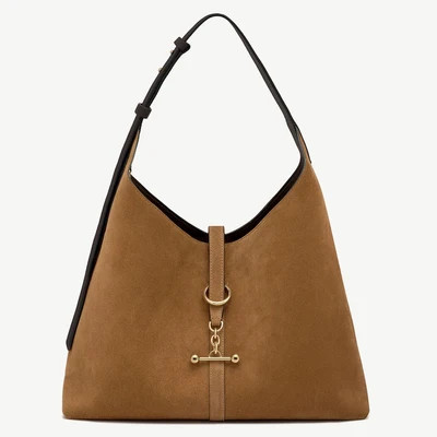 Kite Hobo Maxi - Toffee Suede/Espresso | Strathberry