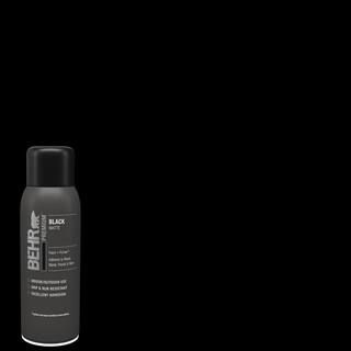 BEHR PREMIUM 12 oz. Black Matte Interior/Exterior Spray Paint and Primer in One Aerosol B002144 -... | The Home Depot