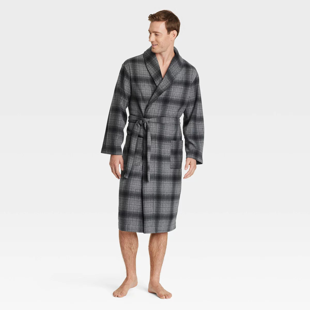 Men's Plaid Microfleece Robe - Goodfellow & Co™ | Target