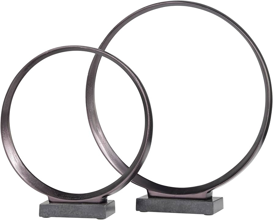 Deco 79 Aluminum Metal Geometric Decorative Sculpture Home Decor Statues with Marble Base, Set of... | Amazon (US)