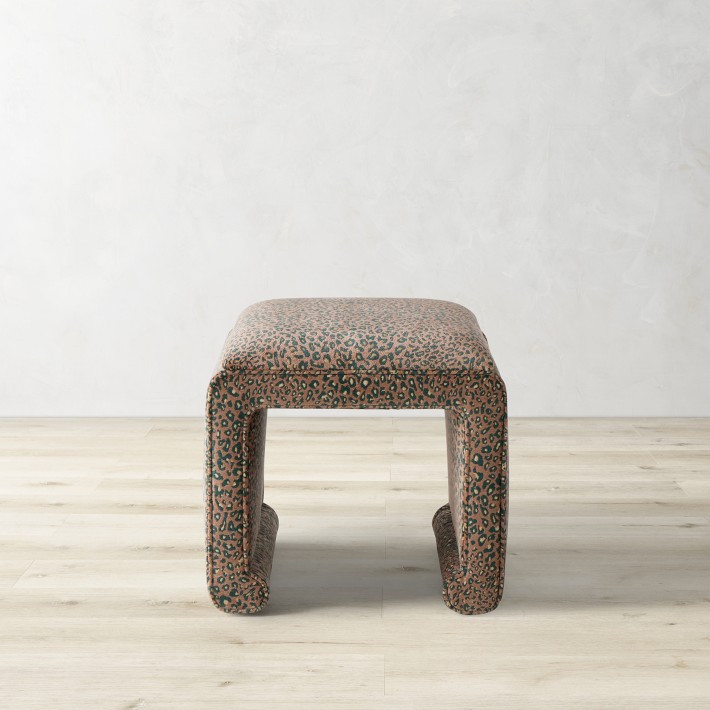 Pink and Green Leopard Stool | Williams-Sonoma