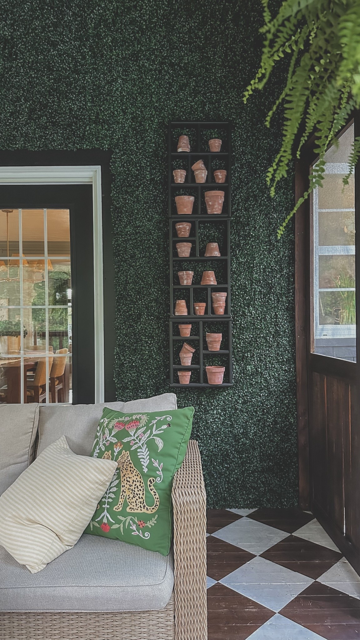 Faux boxwood accent wall 
interior or exterior use ! 🌱 

#LTKcasa #LTKsale #LTKcanada