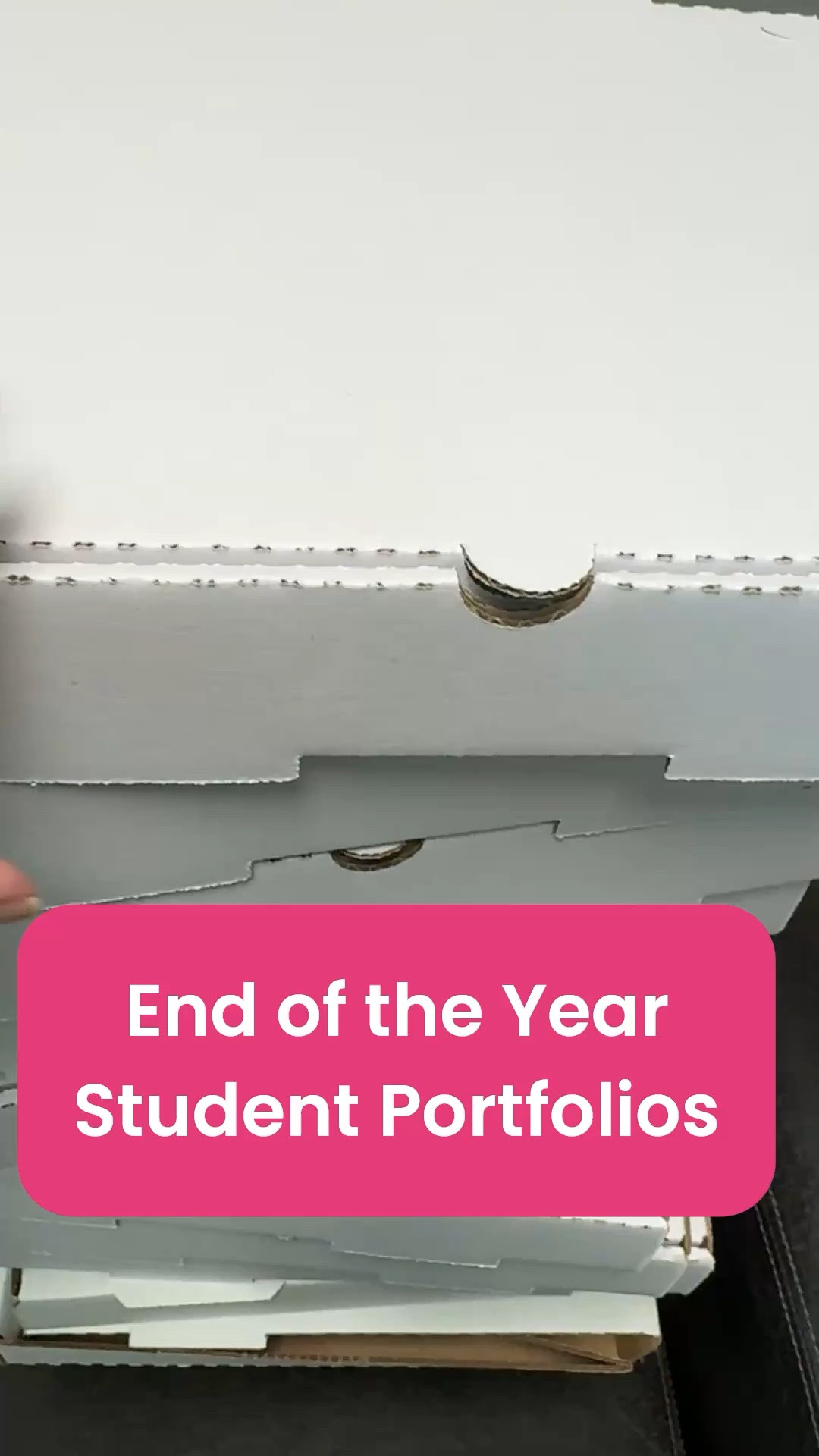 These pizza boxes make great student portfolios for the end of the school year.

#LTKKids
