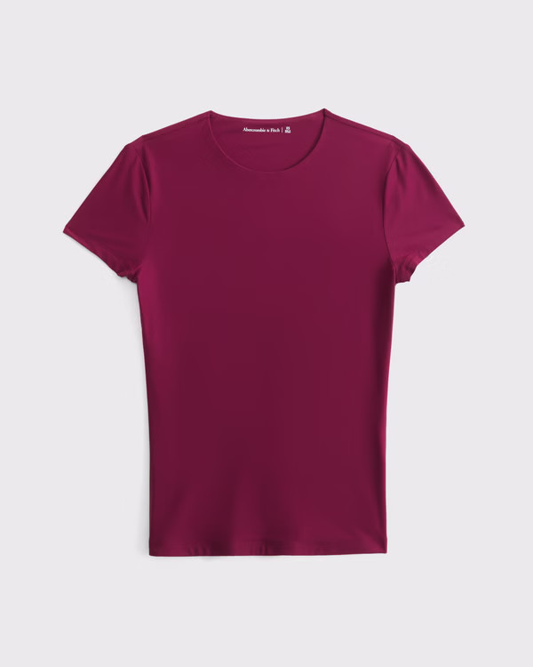 Women's Soft Matte Seamless Tuckable Baby Tee | Women's Tops | Abercrombie.com | Abercrombie & Fitch (US)