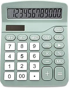 MIEDEON Mint Green Grey 12-Digit Solar Scientific Calculator Desktop Financial Office Computer Ca... | Amazon (US)