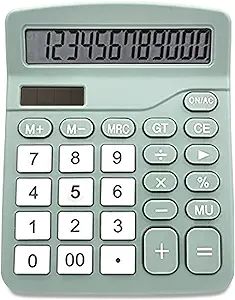 MIEDEON Mint Green Grey 12-Digit Solar Scientific Calculator Desktop Financial Office Computer Ca... | Amazon (US)