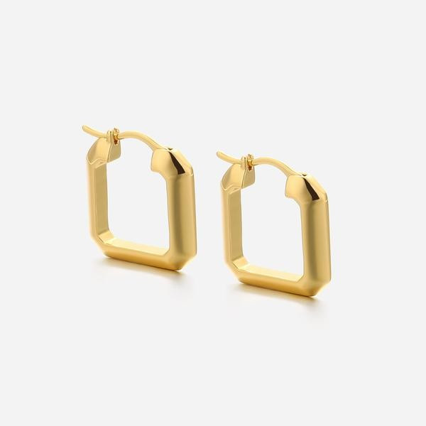 Naya Square Hoop Earrings | Victoria Emerson