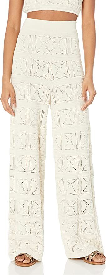 The Drop Women's Diza Pull On Flare Leg Crochet Pant | Amazon (US)