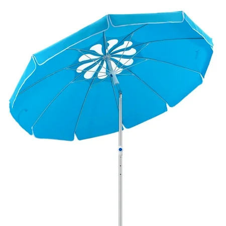MOVTOTOP Beach Umbrella 6.5ft Umbrella with Sand Anchor & Tilt Pole Portable UV 50+ Protection Beach | Walmart (US)