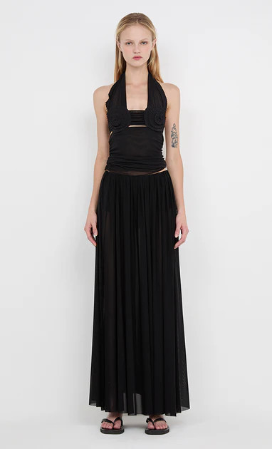 DANTE SPIRAL HALTER TOP - BLACK | Bec & Bridge (Global)