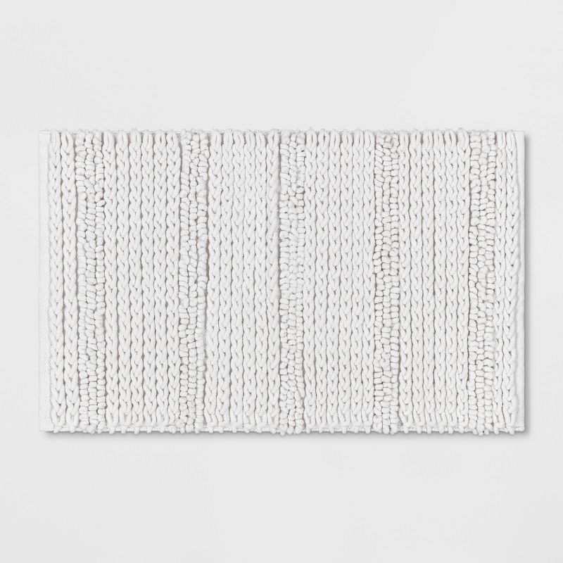 20"x32" Chunky Chenille Striped Bath Rug - Threshold™ | Target