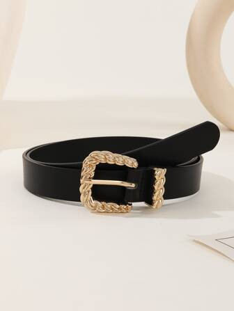 Street 1pc Stylish Buckle Design Women's Belt For Matching Dresses, Jeans And Glamorous Look | SHEIN