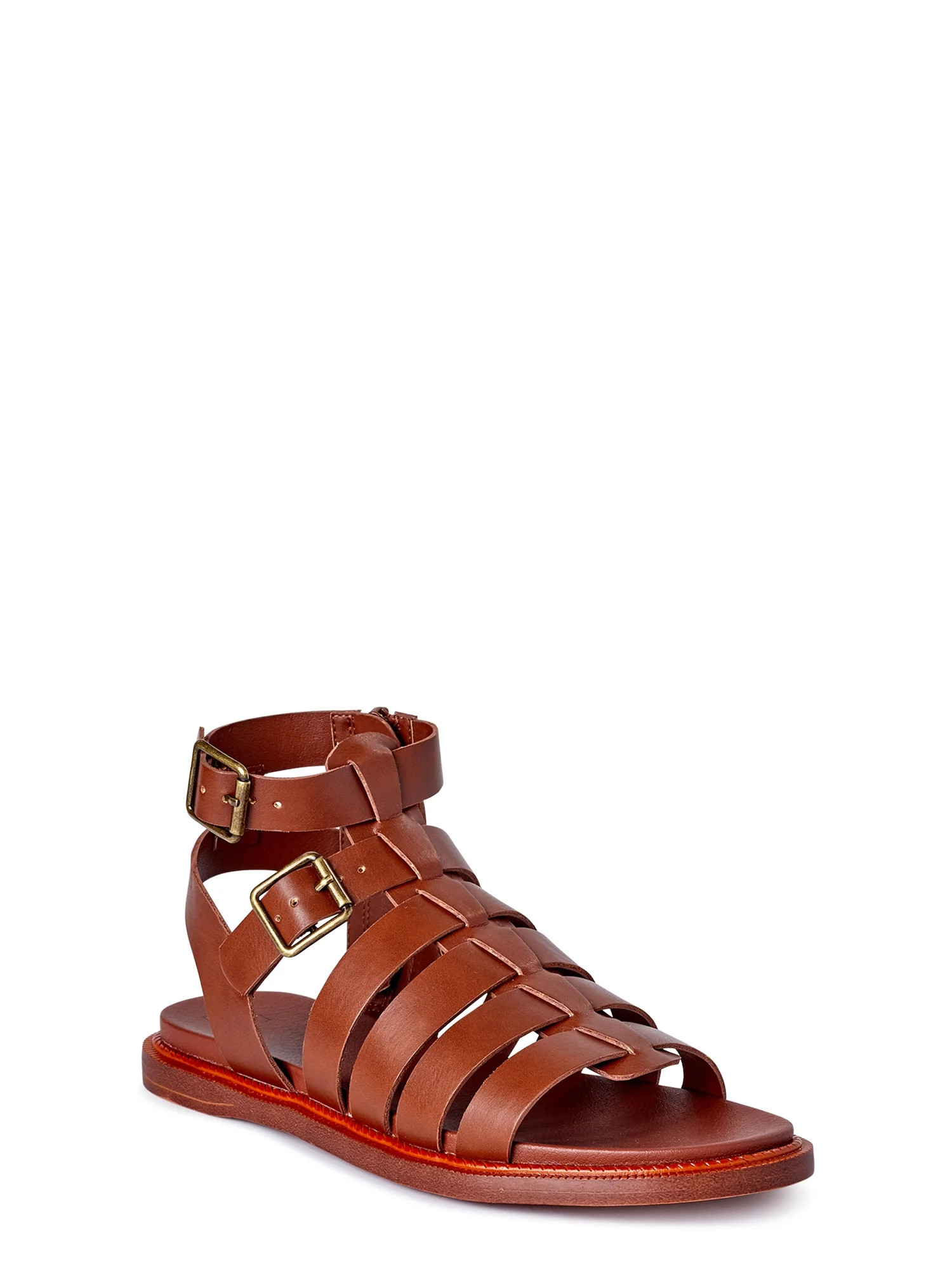 Time and Tru Women's Strappy Sandals - Walmart.com | Walmart (US)