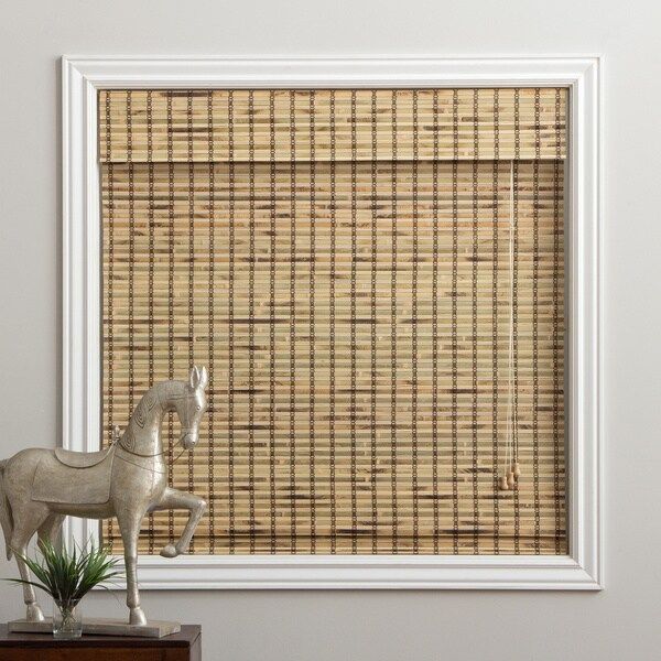 Arlo Blinds Rustique Bamboo Roman Shade with 98 Inch Height | Bed Bath & Beyond
