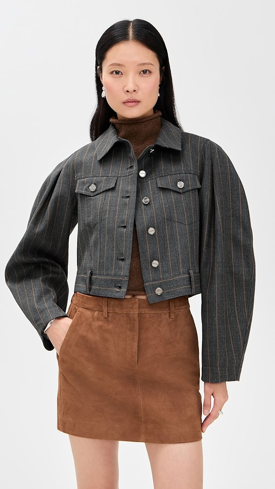 Brushed Wool Stripe Jacket | Shopbop
