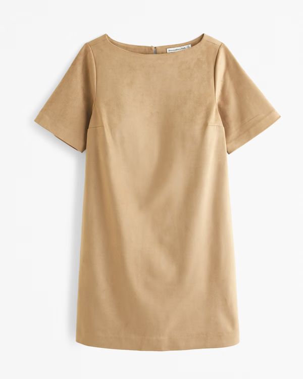 Women's Faux Suede T-Shirt Mini Dress | Women's Dresses & Jumpsuits | Abercrombie.com | Abercrombie & Fitch (US)