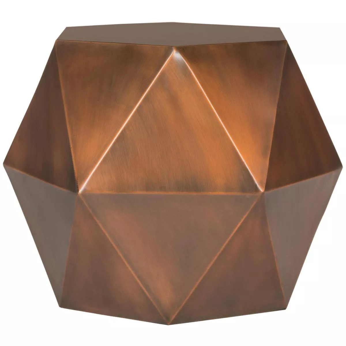 Astrid Faceted Side Table - FOX3224A - Copper - Safavieh Couture | Target
