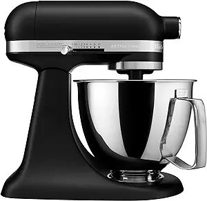 Kitchenaid Artisan Mini Plus 3.5-Qt. Tilt-Head Stand Mixer with Flex Edge Beater, Black Matte | Amazon (US)