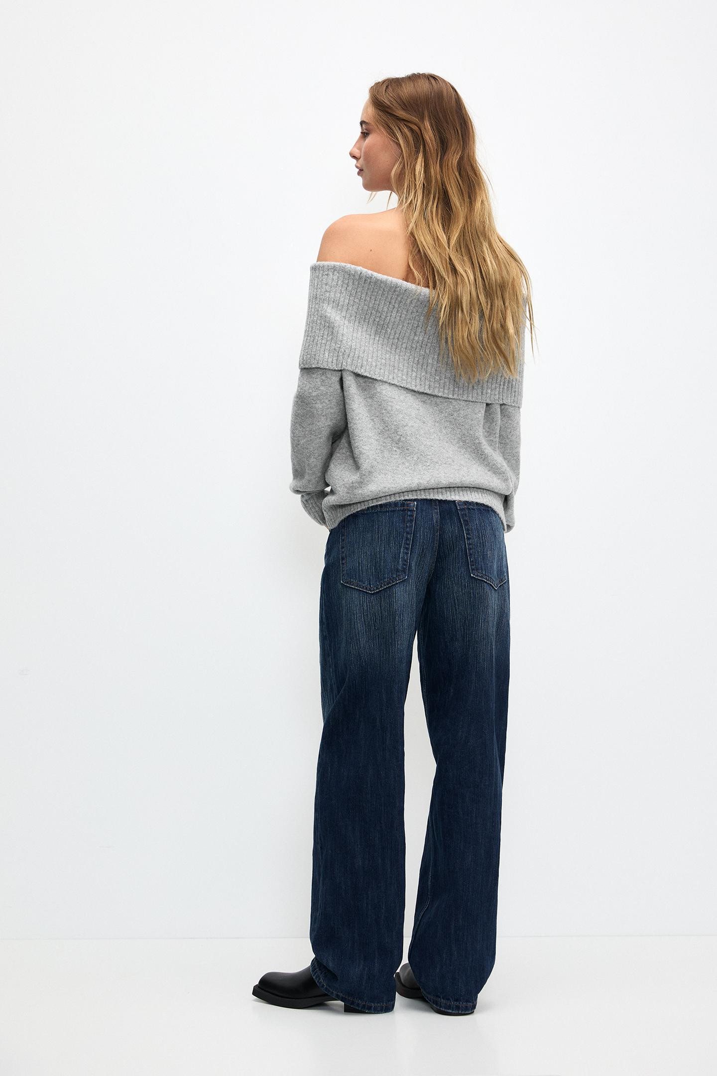 Soft jumper with Bardot neckline | PULL and BEAR UK