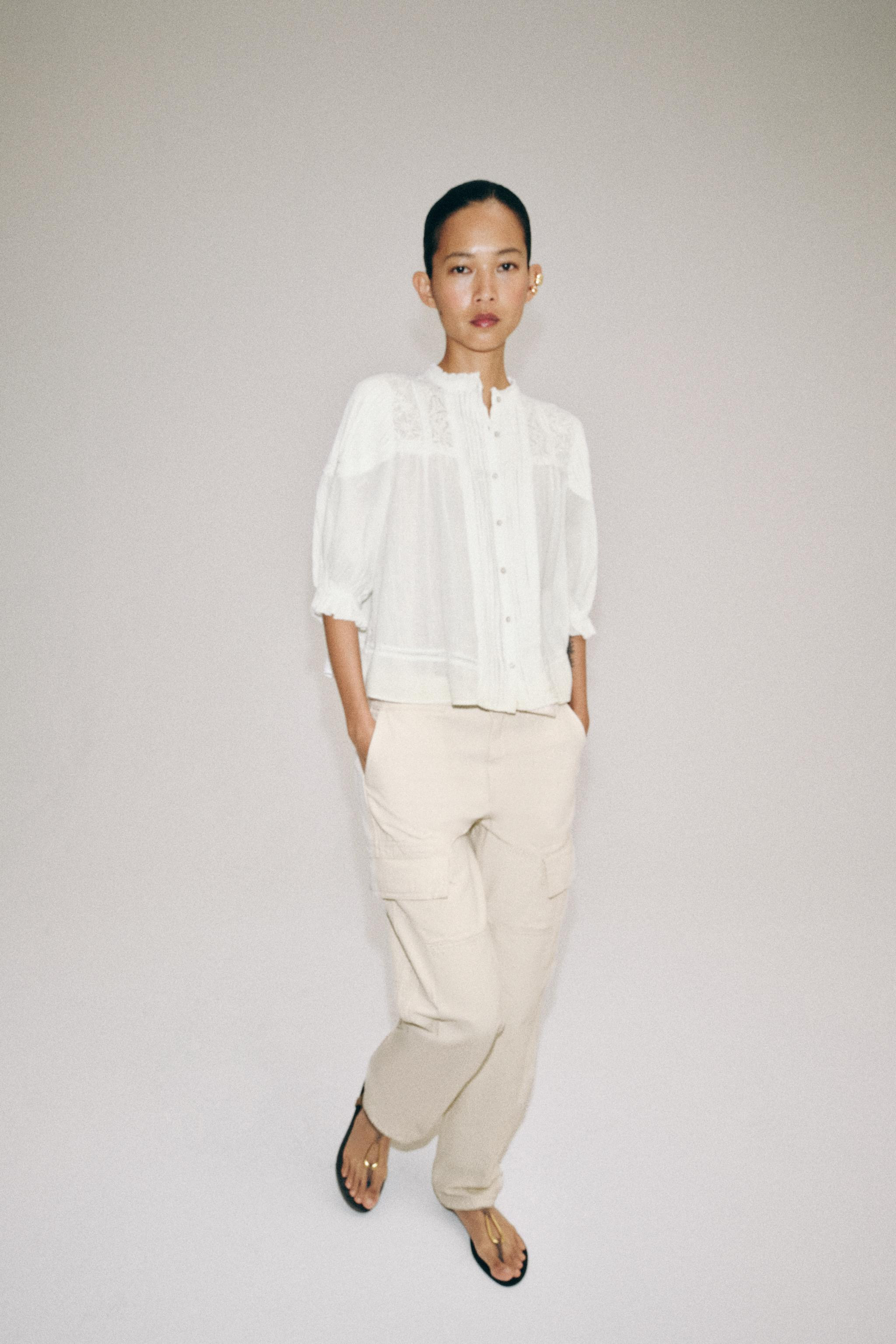 ROMANTIC COTTON SHIRT ZW COLLECTION | Zara US