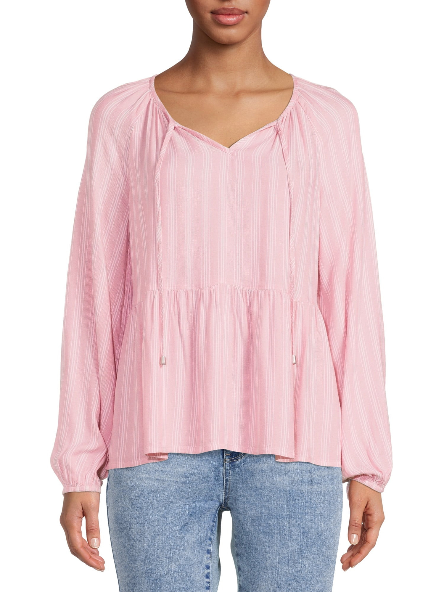 Time and Tru Women's Peplum Top | Walmart (US)