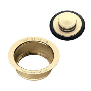 Kitchen Sink Flange & Sink Stopper for InSinkErator Garbage Disposals in French Gold | The Home Depot