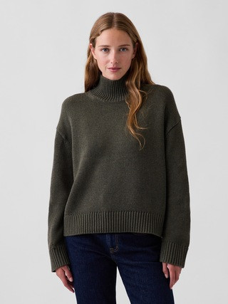 100% Cotton Oversized Mockneck Sweater | Gap (US)