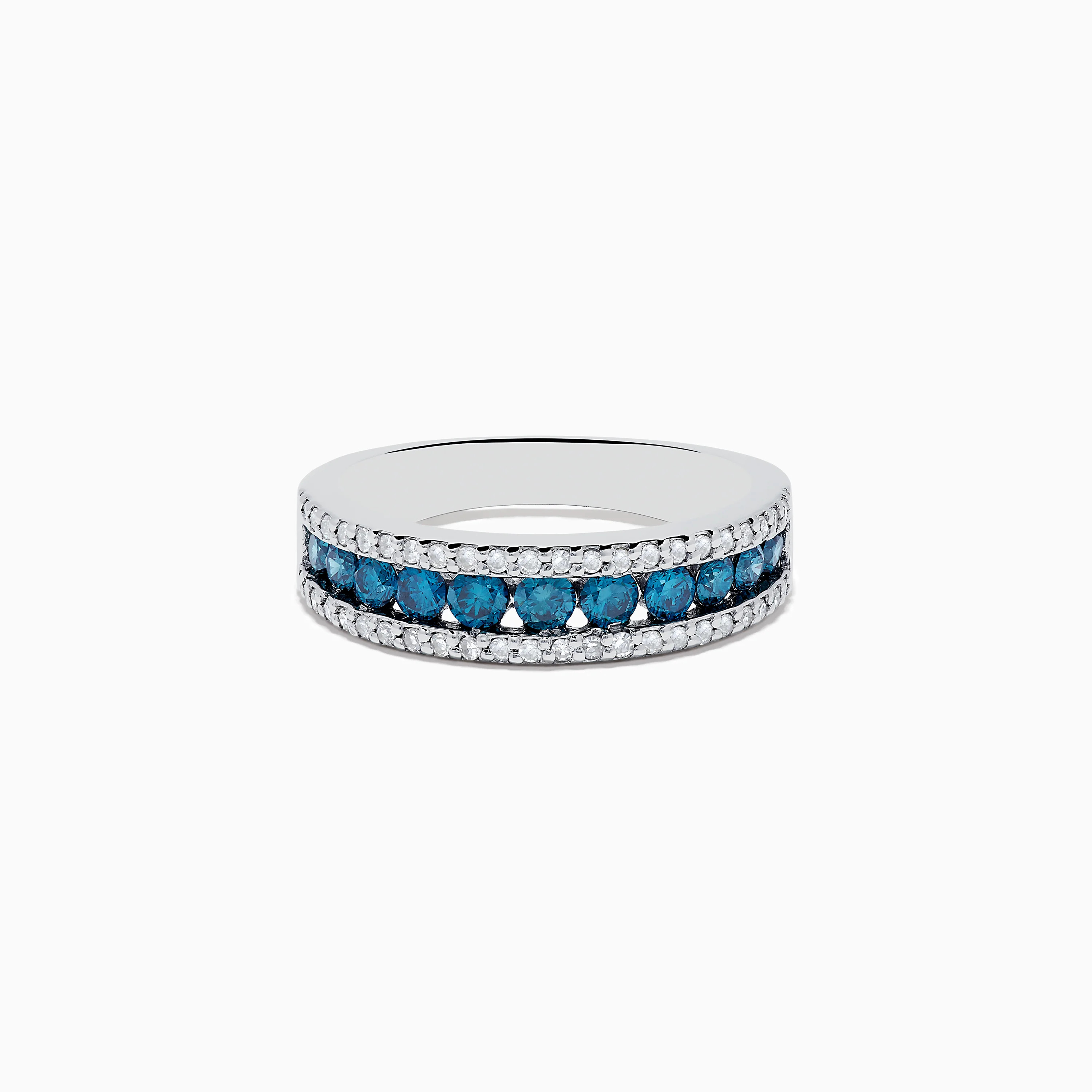 Bella Bleu 14K White Gold Blue & White Diamond Ring, 0.89 TCW | Effy Jewelry