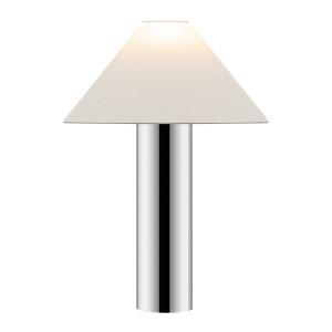 CHERI, 20.5 INCH, CHROME/WHITE, METAL TABLE LAMP | Safavieh