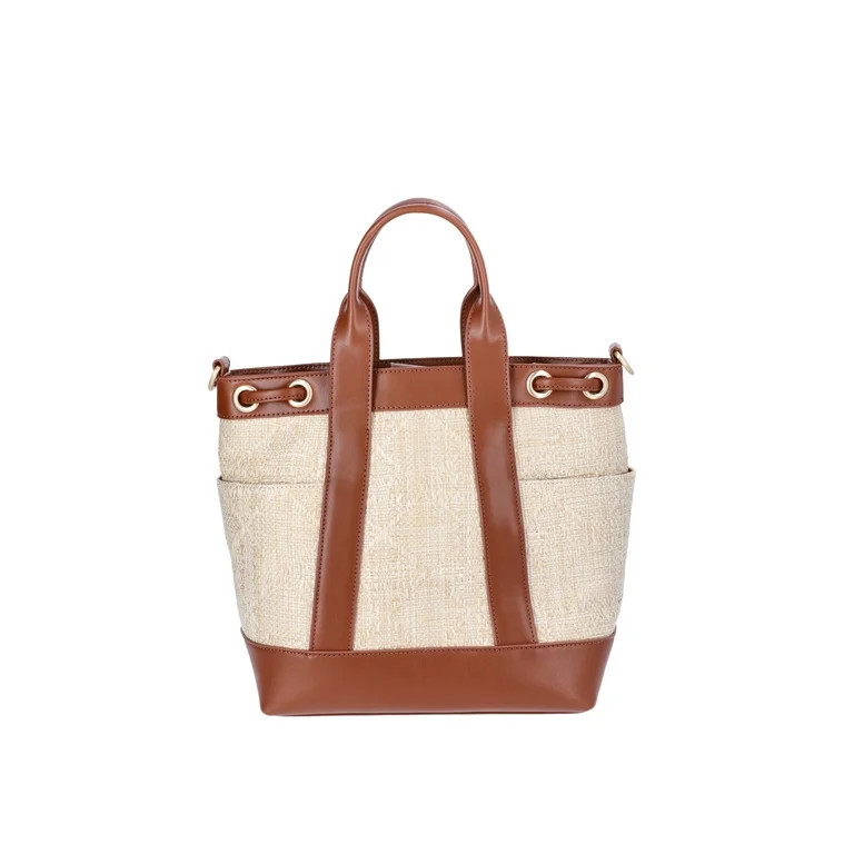 Time and Tru Women's Leighton Mini Bucket Bag, Woven | Walmart (US)